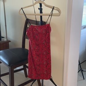 Akira Snakeskin Mini Dress